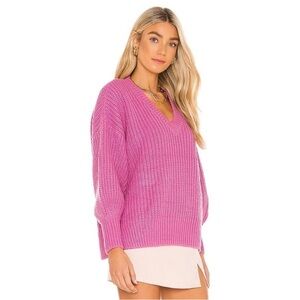 Cinq a Sept V Neck Chunky Knit Antonella Balloon Sleeve Sweater Size Small